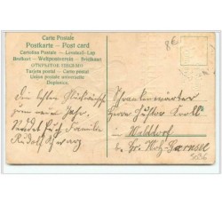 n°5036 - Carte Gaufrée - Gluckliches Neujahr - Fillette balayant des pièces d'or