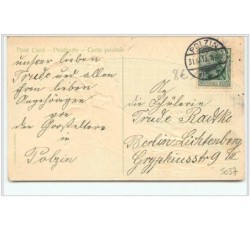 n°5037 - Carte Gaufrée - Viel Gluck zum neuen Jahre - Enfants avec un sac de pièces d'or