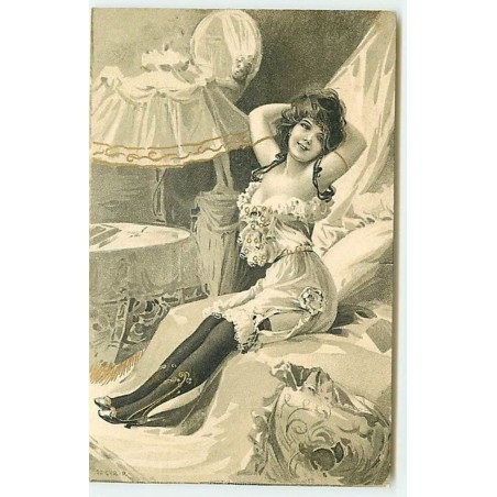n°12109 - Geiger R. - Jeune femme en deshabillé