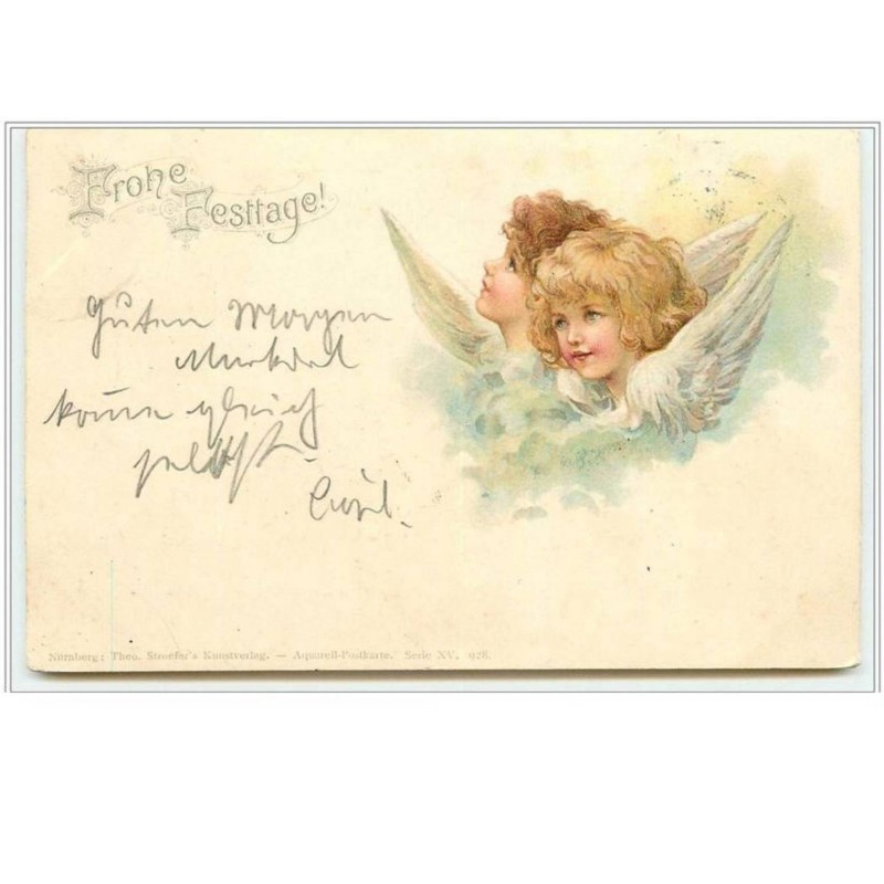 n°5085 - Frohe Festtage - Têtes d'anges
