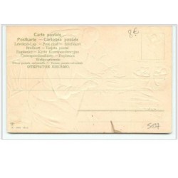 n°5097 - Carte Gaufrée - Couple à table