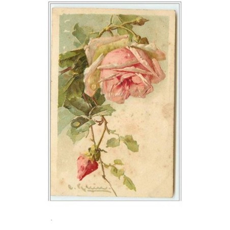 n°51 - Catharina Klein - Carte Gaufrée - Rose rose