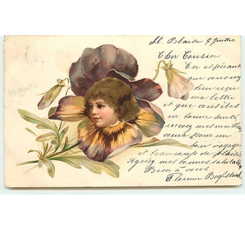 n°5142 - Surréalisme - Visage d'enfant dans une pensée