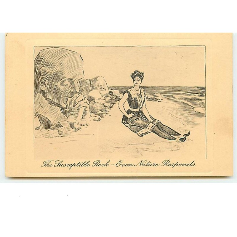 n°12116 - Surréalisme - The Susceptible Rock-Even Nature Responds - Baigneuse