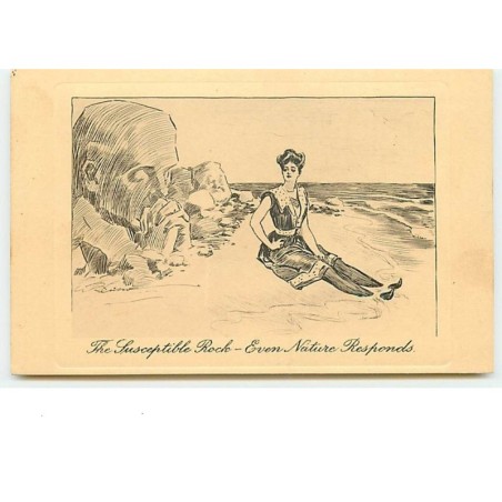n°12116 - Surréalisme - The Susceptible Rock-Even Nature Responds - Baigneuse
