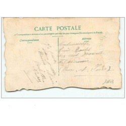 n°10148 - Carte Fantaisie - Joyeux Noël - Père Noël (Chromo collé)