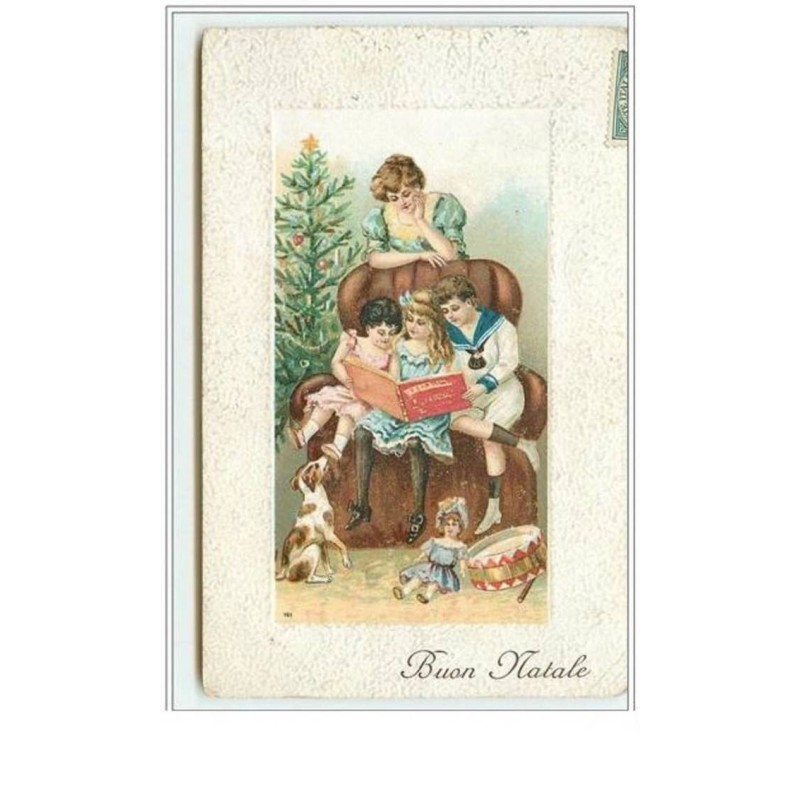 n°5191 - Buon Natale - Séance de lecture devant le sapin