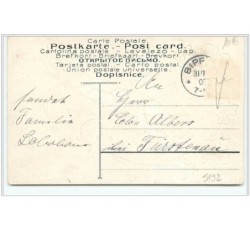 n°5192 - Carte légèrement Gaufrée - Prosit Neujahr - Enfants sur un cochon, sanglier