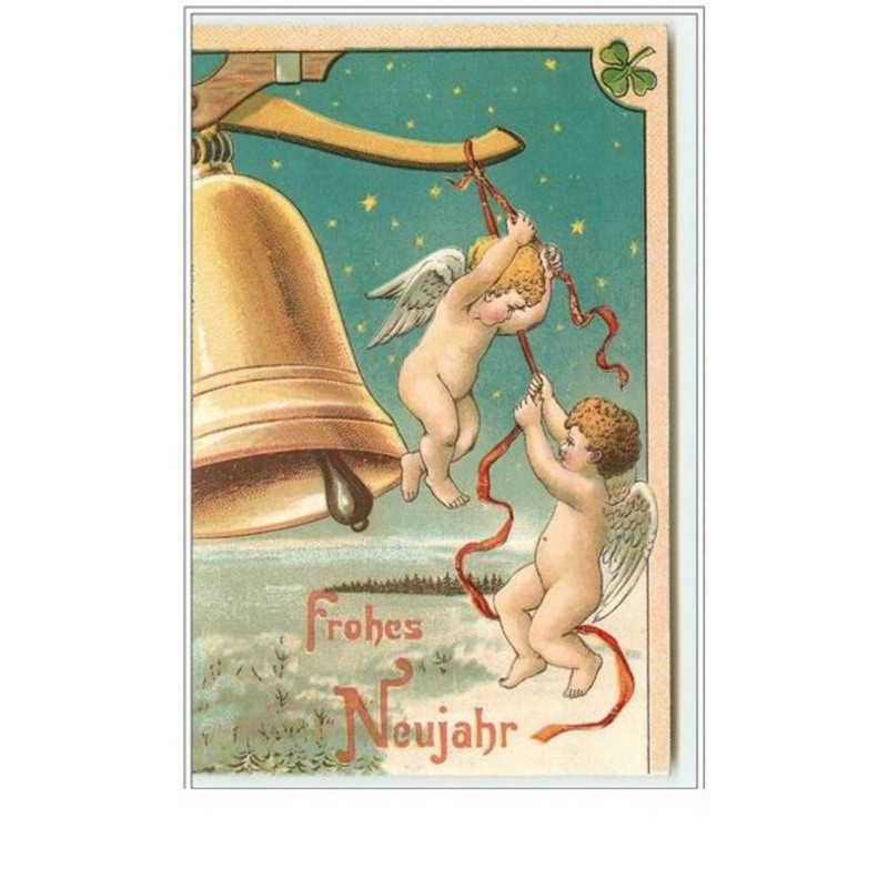 n°5197 - Frohes Neujahr - Angelots sonnant une cloche