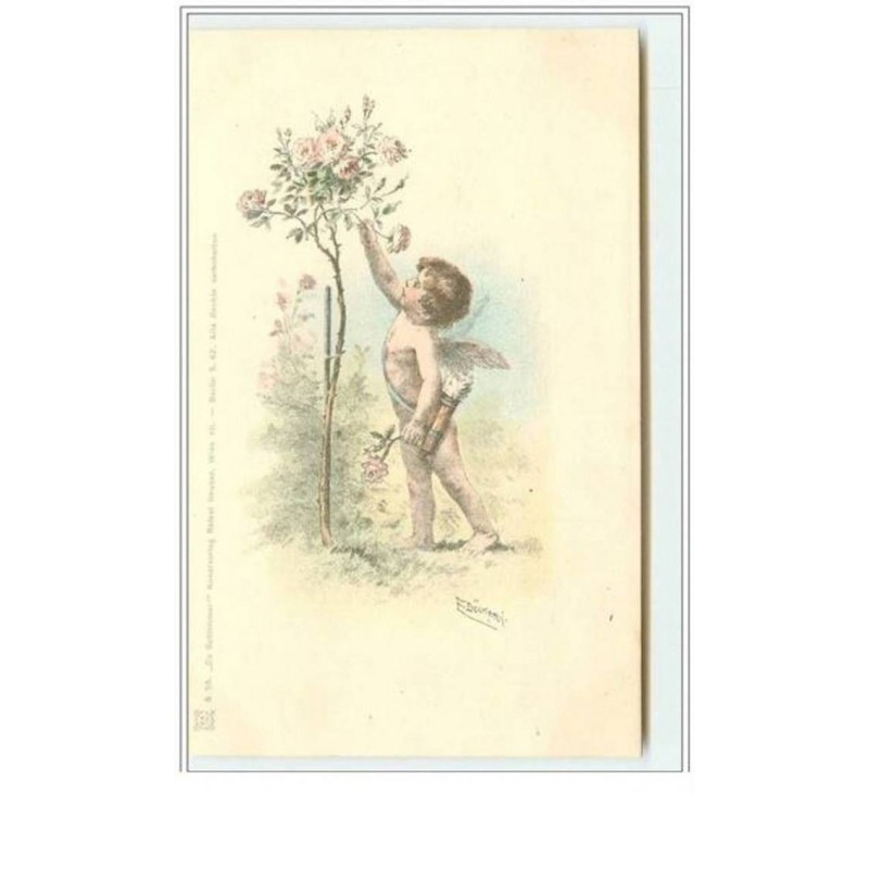 n°5199 - Rafael Neuber - E. Döcker - Angelot cueillant une rose