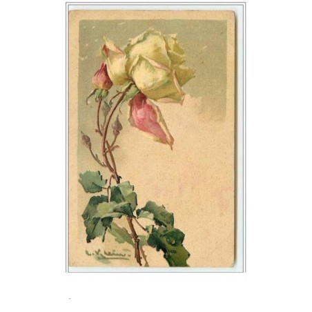 n°52 - Catharina Klein - Carte Gaufrée - Rose blanche