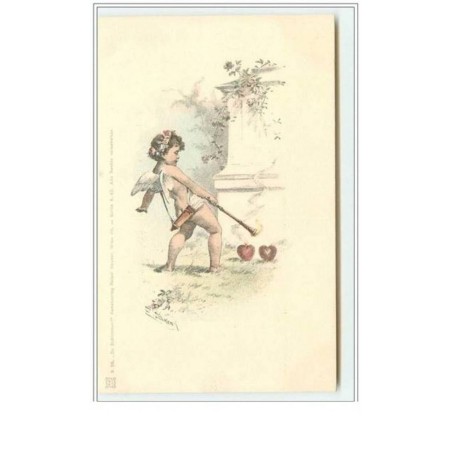 n°5200 - Rafael Neuber - E. Döcker - Angelot allumant des coeurs avec une torche