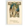 n°5237 - Carte Gaufrée - Christmas Greetings - Anges dont un avec un sapin