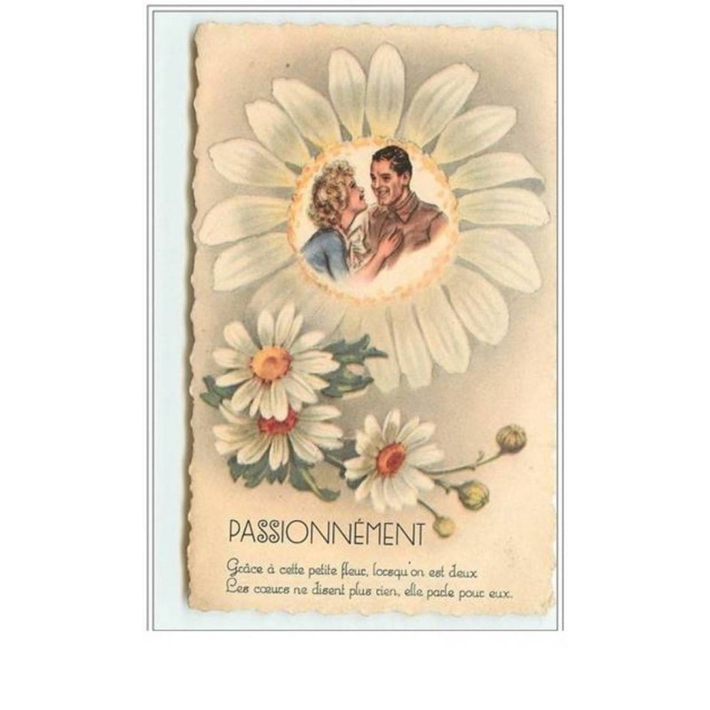 n°5271 - Germaine Bouret - Passionnément - Couple dans un médaillon