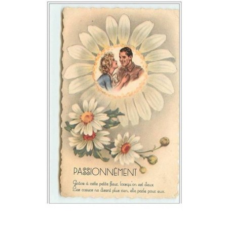 n°5271 - Germaine Bouret - Passionnément - Couple dans un médaillon