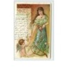 n°5299 - Angelot offrant une fleur à une femme