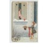 n°5317 - Xavier Sager - Angelot attrapant un coeur dans son chapeau - L'Amour Facteur