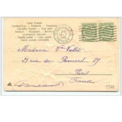 n°5348 - Carte Gaufrée - Bonheur - Femme dans une Corbeille de roses