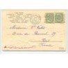 n°5348 - Carte Gaufrée - Bonheur - Femme dans une Corbeille de roses