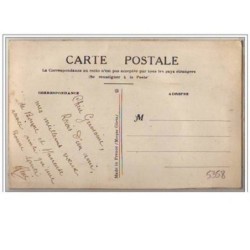 n°5358 - Carte Brodée avec pochette bleue - Rose