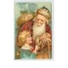 n°5392 - Carte Gaufrée - Joyeux Noël - Père Noël et enfant