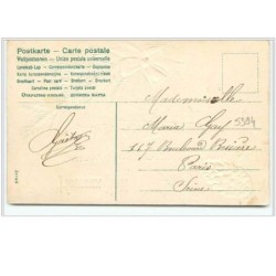 n°5394 - Carte Gaufrée - Heureux Noël - Décor hivernal