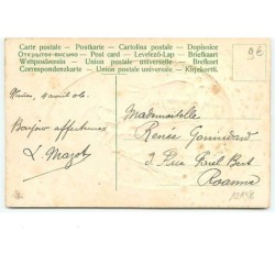 n°12138 - Carte Gaufrée - Joyeuses Pâques - Fillette et un lièvre