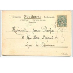 n°5466 - Carte Gaufrée - Femme - Cochon