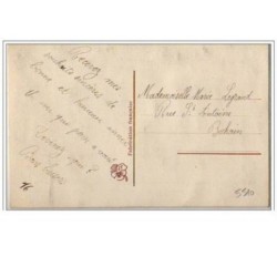 n°5510 - Carte Brodée - Bonne Année  en turquoise