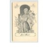 n°5581 - Joyeux Pâques - Femme, angelots, lapins