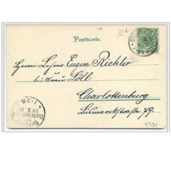 n°5591 - Fröhliche Ostern - Angelot sur un mouton, lapin