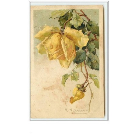 n°56 - Catharina Klein - Carte Gaufrée - Rose jaune