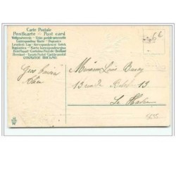 n°5635 - Carte Gaufrée - Joyeux Noël - Moulin et patineurs
