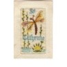 n°12154 - Carte Brodée - Sainte-Catherine - Libellule