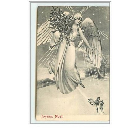 n°5698 - Joyeux Noël - Ange Gardien avec un sapin dans les bras