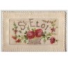 n°5702 - Carte Brodée - St Eloi - Roses rouges
