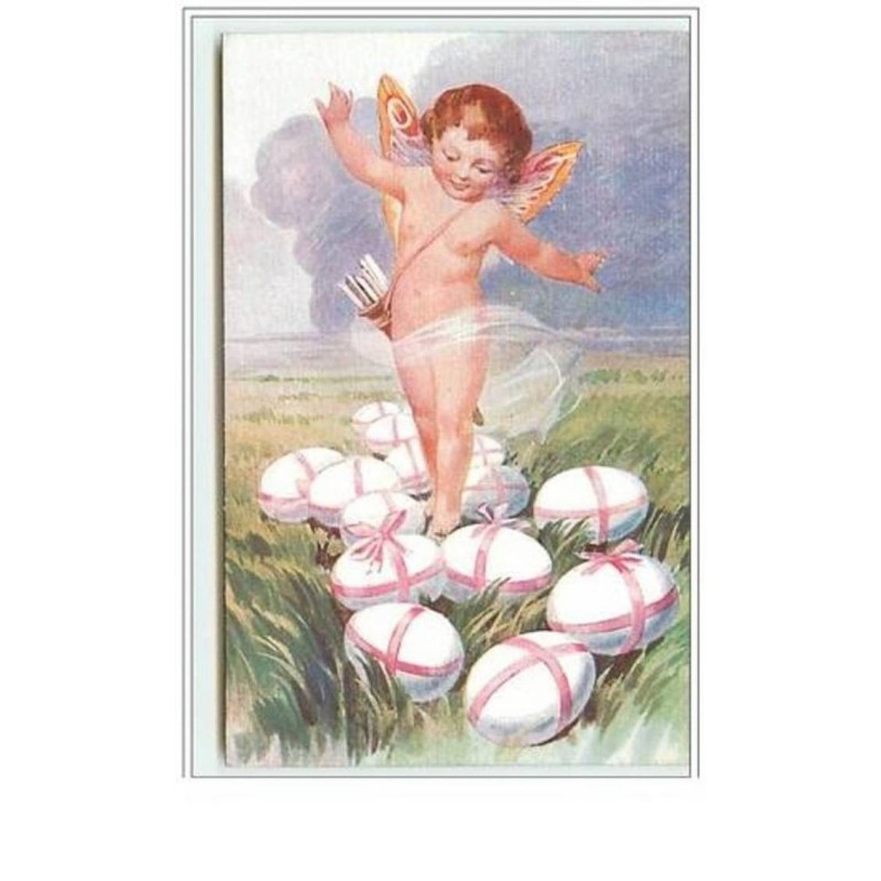 n°5745 - Ange marchant sur des oeufs - Joyeuses Pâques n°285