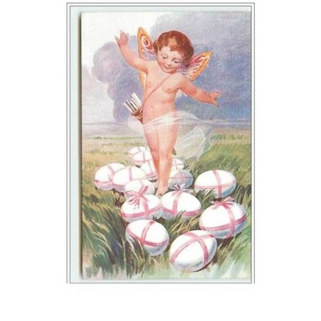 n°5745 - Ange marchant sur des oeufs - Joyeuses Pâques n°285
