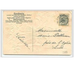 n°5777 - Carte Gaufrée - Joyeuses Pâques - Enfants avec des oeufs