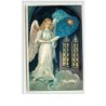 n°5784 - Fröhliche Ostern - Ange et cloche en myosotis