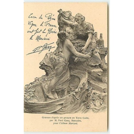 n°12164 - Collection Mariani - Gravure d'après un groupe en Terre Cuite par M. Paul Gasq