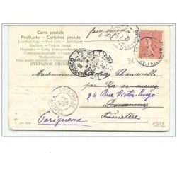 n°5832 - Carte Gaufrée - Joyeuses Pâques - Couple d'enfants avec des lapins