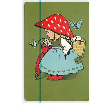 n°5898 - Fillette avec un chapeau champignon