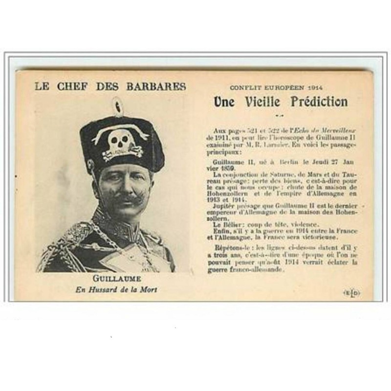 n°5919 - Guillaume II en hussard de la mort - Le chef des barbares - ELD