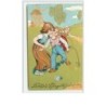 n°594 - Carte Gaufrée - Enfants jouant au cerceau - Moulin