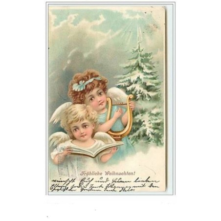 n°5943 - Fröhliche Weihnachten -Angelots avec une lyre
