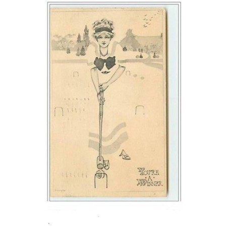 n°5975 - You're a winner - Femme - Joueuse de Croquet