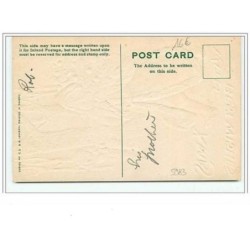 n°5983 - Carte Gaufrée - Christmas with best wishes - Père Noël dans la forêt