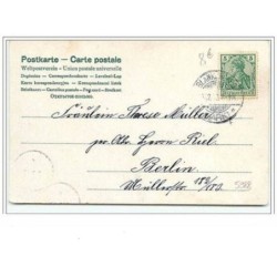 n°5988 - Fröhliche Weihnachten - DeuxTêtes d'anges au dessus d'un paysage enneigé