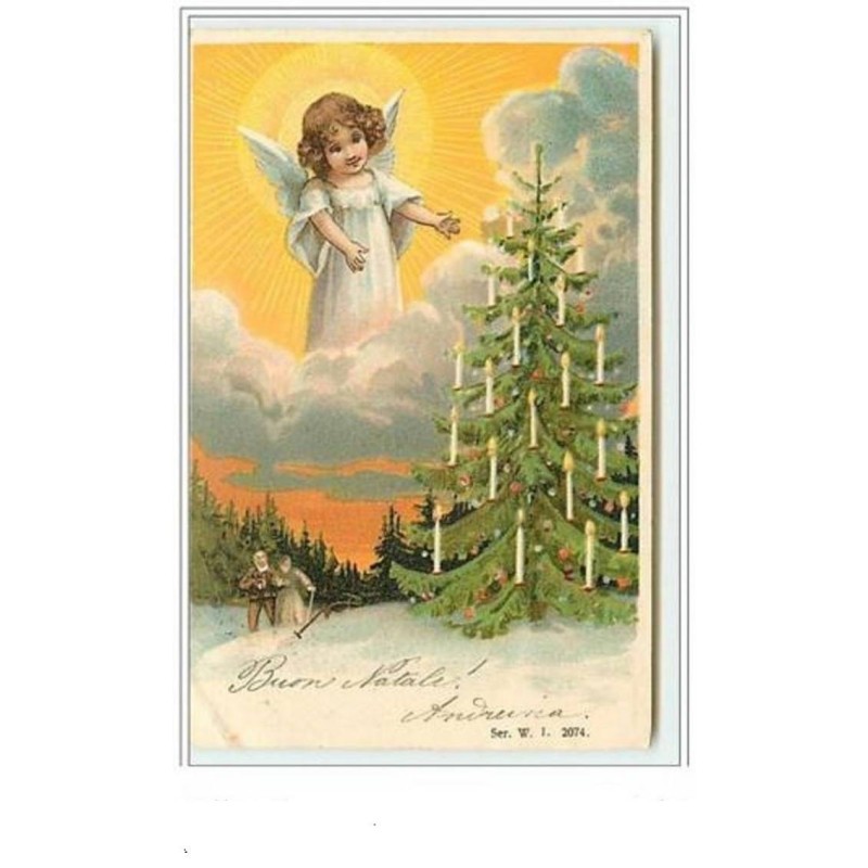 n°5990 - Ange et sapin - Ser. W.1, 2074